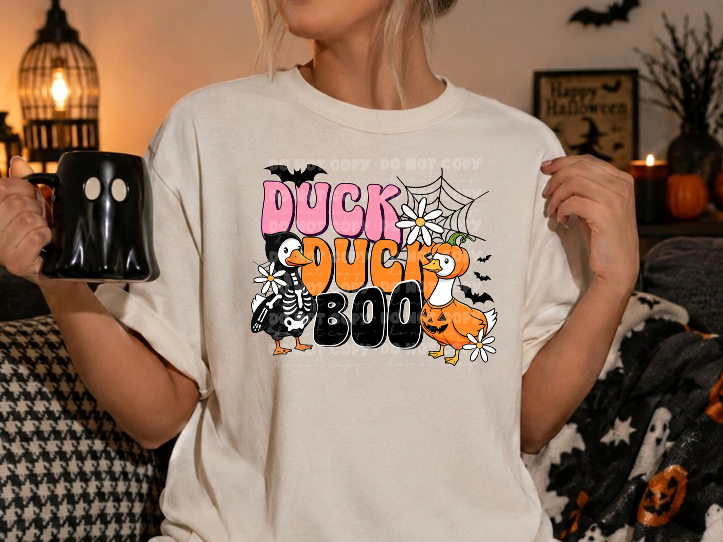 6826 - Duck Duck boo pink *DTF Transfer