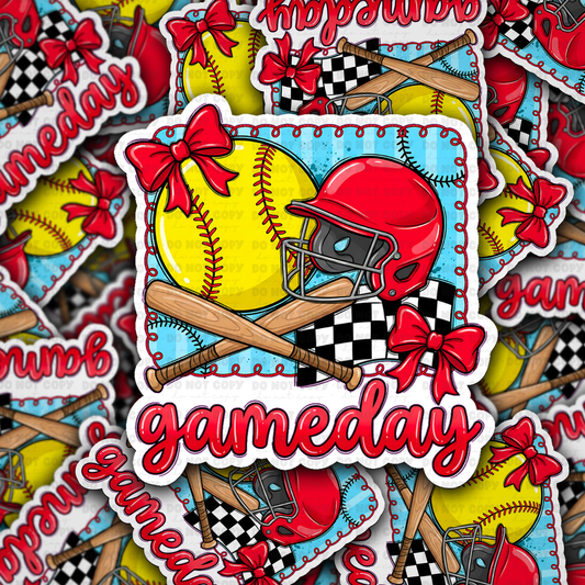 DS - 2674 Gameday Baseball Die Cut sticker