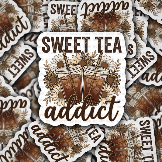 DS 2955 - Sweet tea addict Die Cut sticker