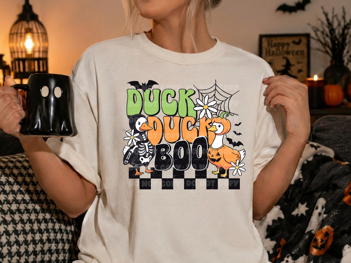 6827 - Duck Duck boo green *DTF Transfer