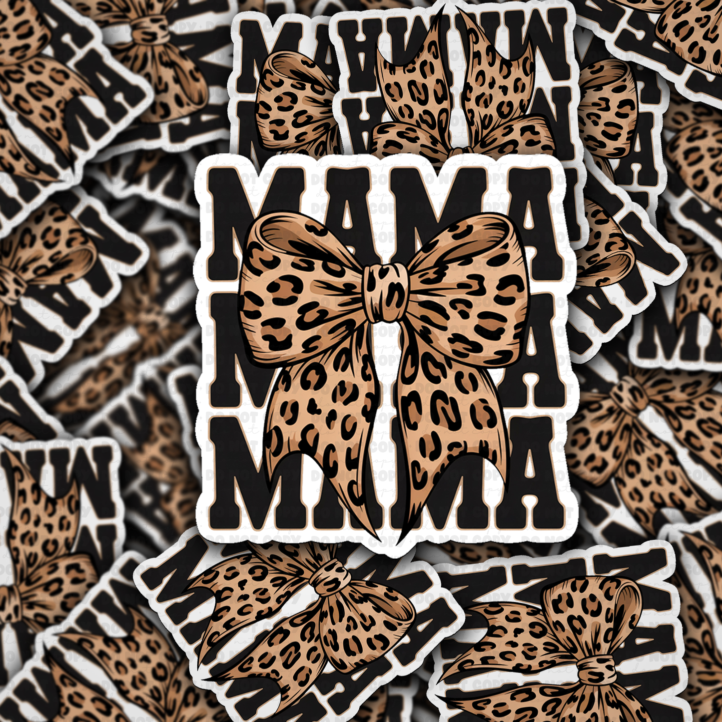 DS - 2589 Leopard Mama Die Cut Sticker