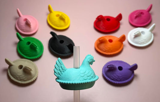 Hen on a nest straw topper