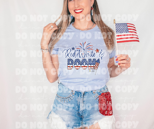 Red white and Boom *DREAM TRANSFER* DTF