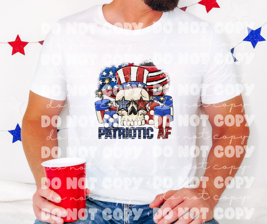 Patriotic AF Skull *DREAM TRANSFER* DTF