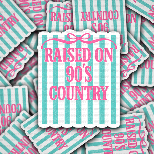 DS 2925 - Rasied on 90's country Die Cut sticker