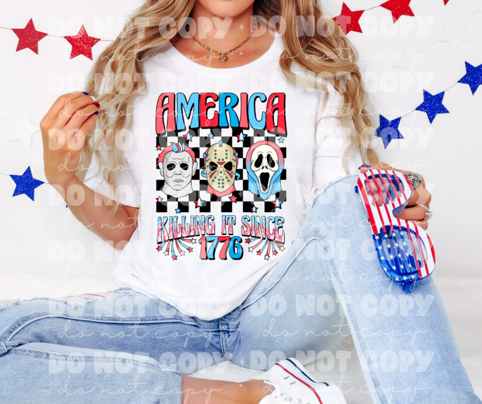 America Killing it since 1776 Horror  *DREAM TRANSFER* DTF