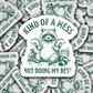 DS 2793 - Kind of a mess but doing my best Die Cut sticker