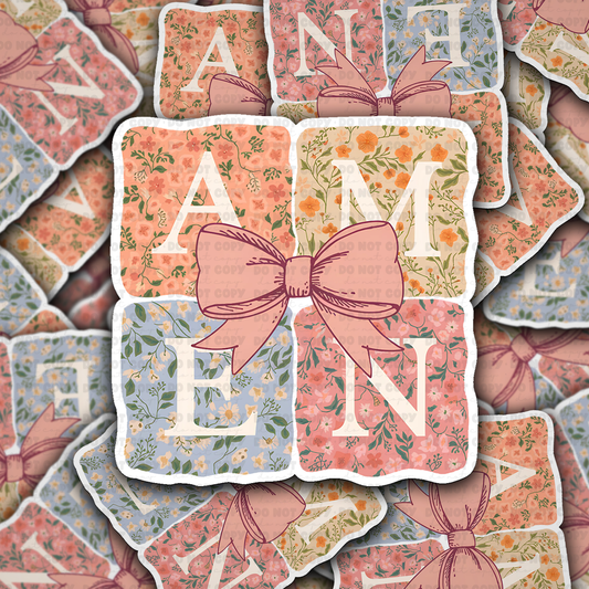 DC 1344 Amen - die cut sticker