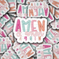 DS 3172 - Amen and Amen Again Die Cut sticker