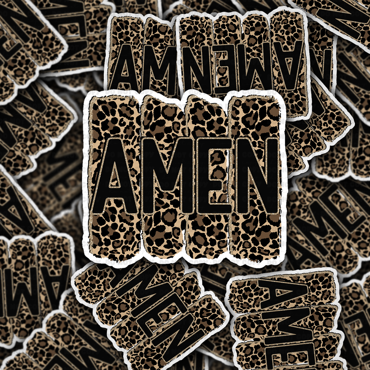 DC 2008 - Amen Leopard Die Cut Sticker