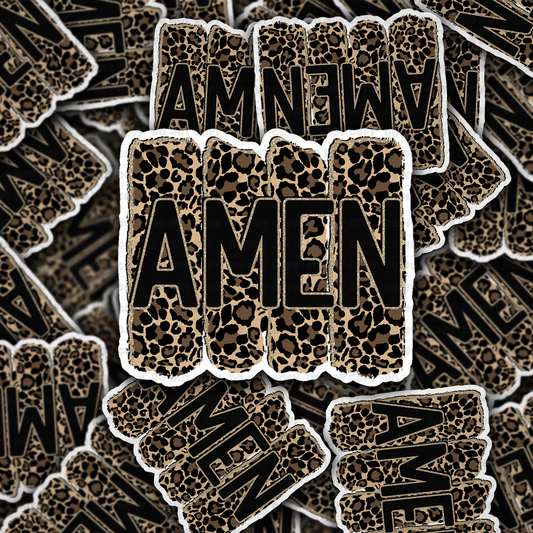 DC 2008 - Amen Leopard Die Cut Sticker