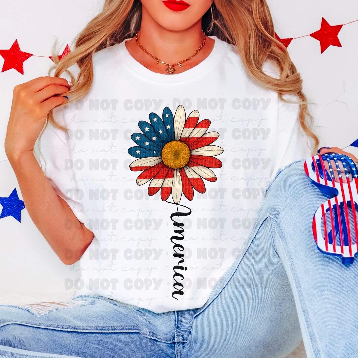 5955 - America sunflower  *DTF Transfer