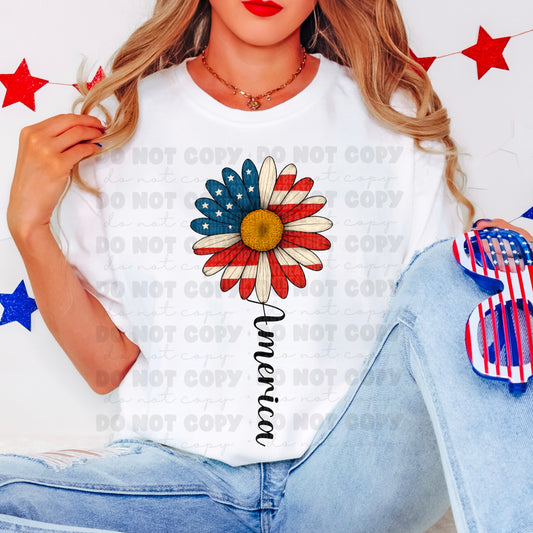 5955 - America sunflower  *DTF Transfer