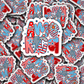 DC 1669-  America  Die Cut Sticker