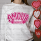 3171 Amour University Pink Glitter *DREAM TRANSFER* DTF