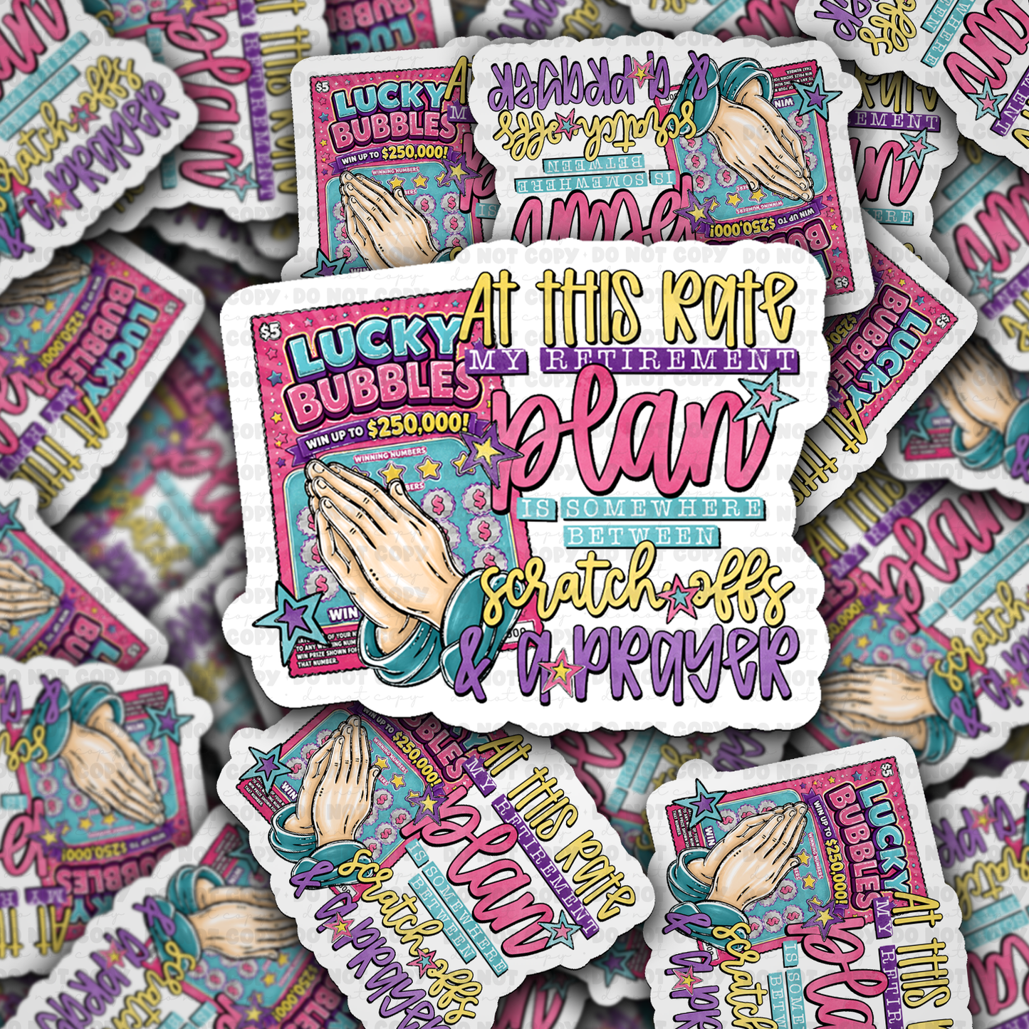 DS 3174 - At This Rate My Retirement Die Cut sticker