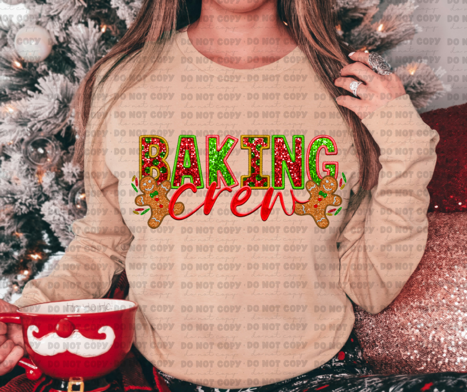 3043 Baking Crew Faux Glitter*DREAM TRANSFER* DTF