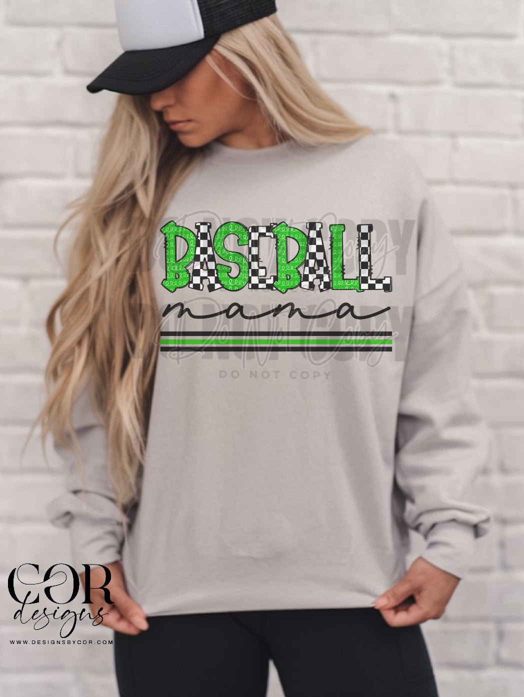 5156 - Baseball Mama green *DTF