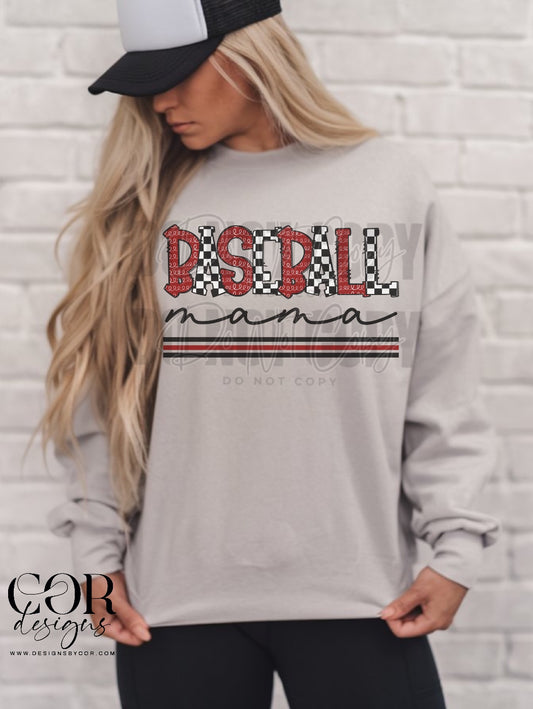 5154 - Baseball Mama maroon *DTF