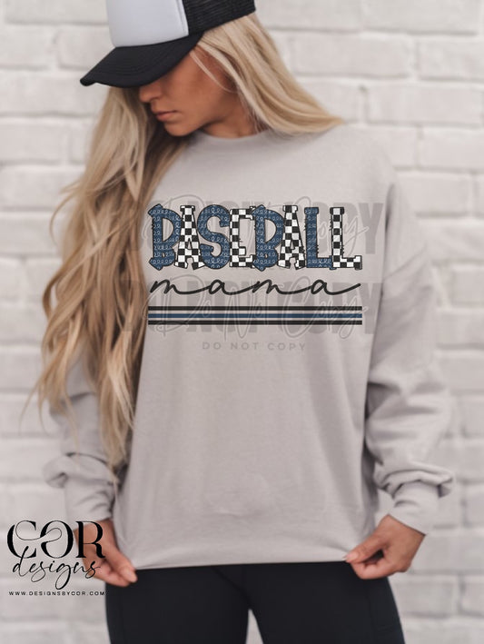 5158 - Baseball Mama Dark Blue *DTF