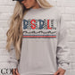 5162 - Baseball Mama Blue and red *DTF