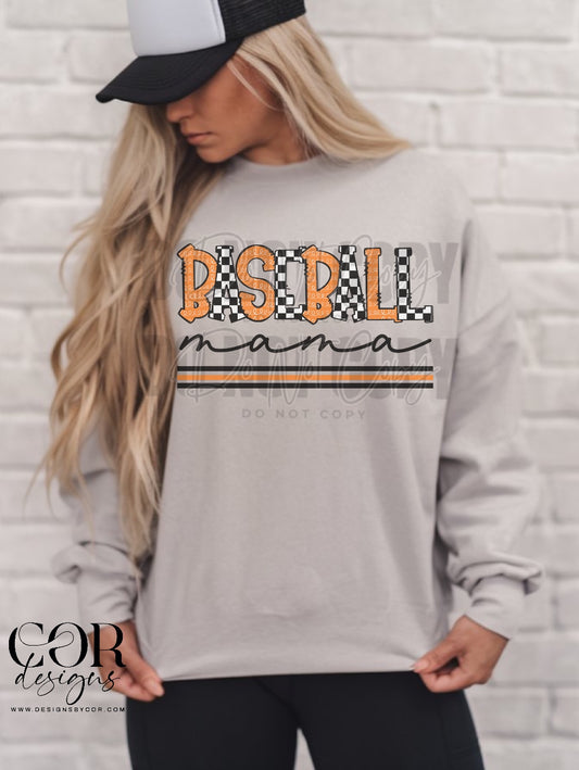 5163 - Baseball Mama Orange *DTF