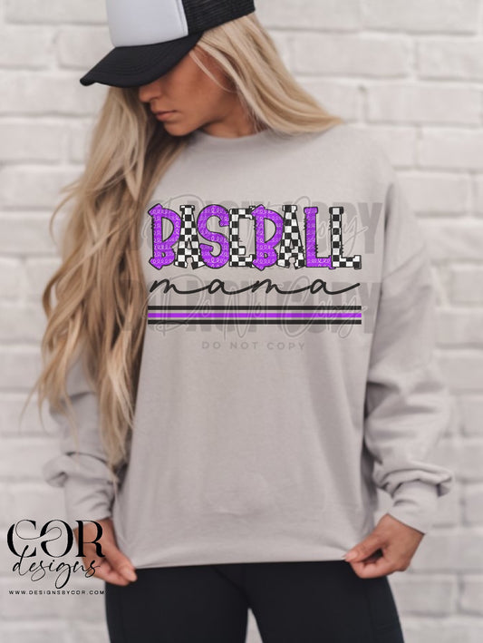 5167 - Baseball Mama purple *DTF
