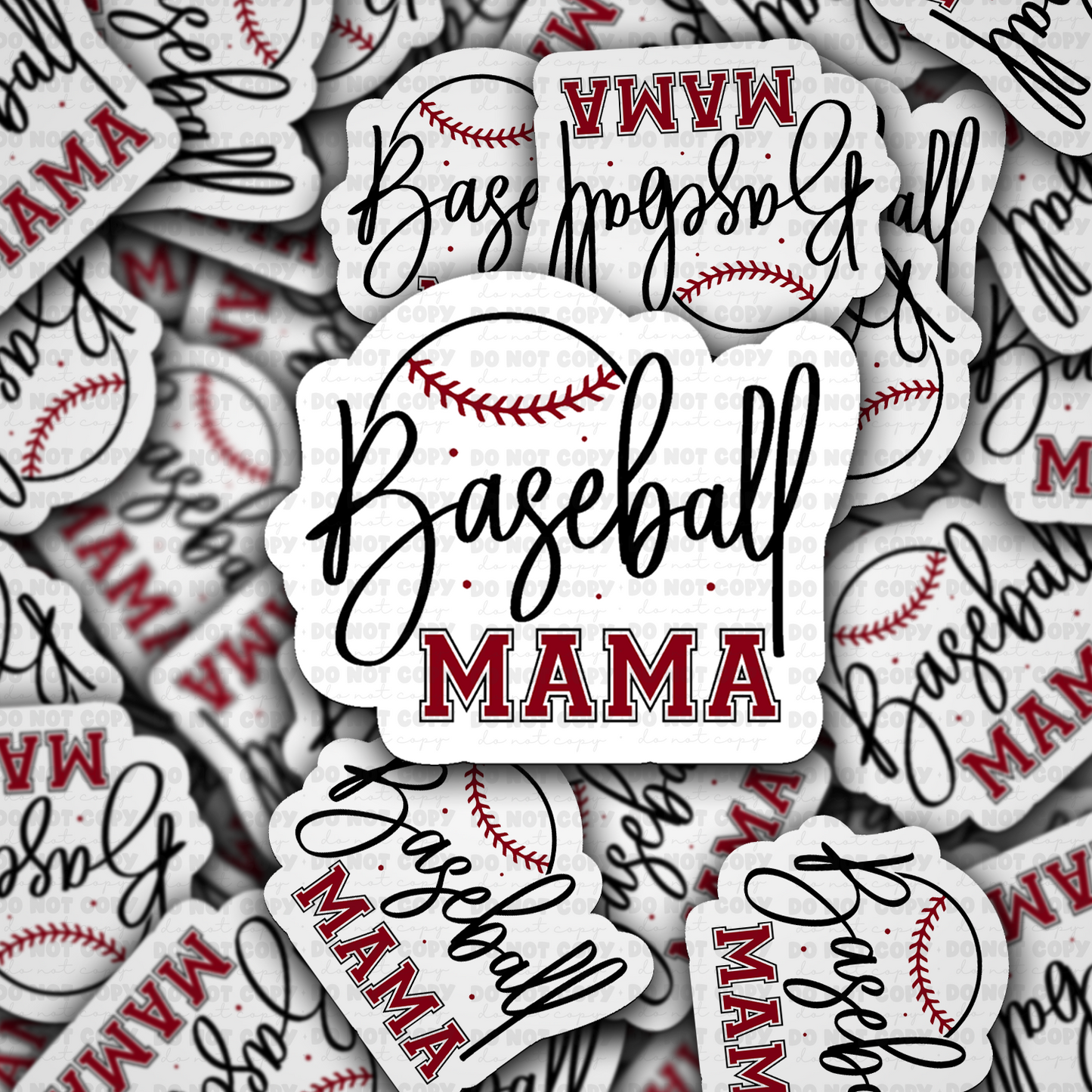 DS - 2687 Baseball Mama Die Cut sticker