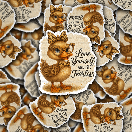 DS -2366- Love yourself and be fearless Die Cut Sticker