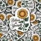 DS 2928 - Believe In Yourself Sunflower Die Cut sticker