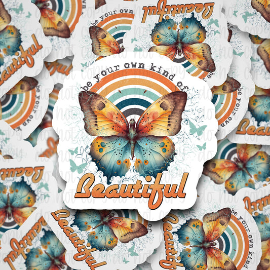 DC538 be your own kind of beautiful rainbow Die cut sticker 3-5 Business Day TAT