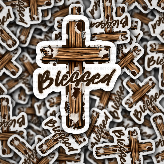 DC 1833 - Blessed cross Die Cut Sticker