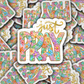 DS - 2549 Just pray floral Die Cut Sticker