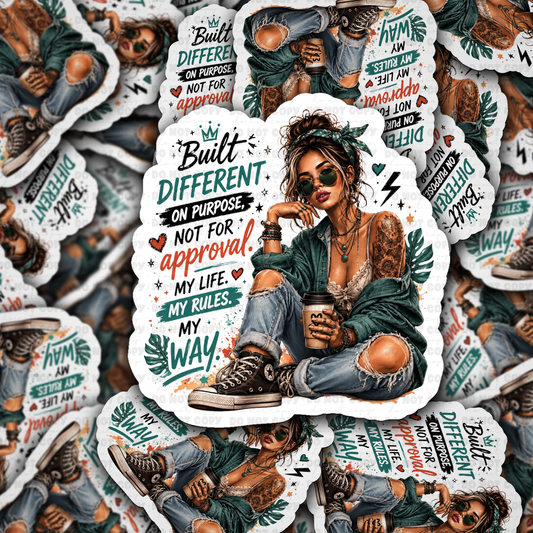 DS 3269 - Built Different on purpose Die Cut sticker