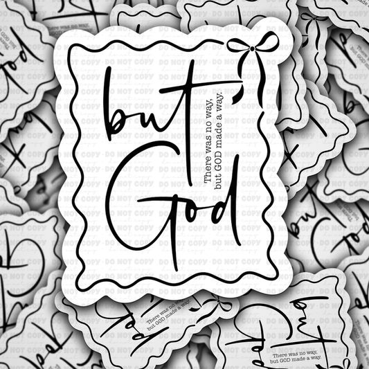 DC 1495 - But God die cut sticker