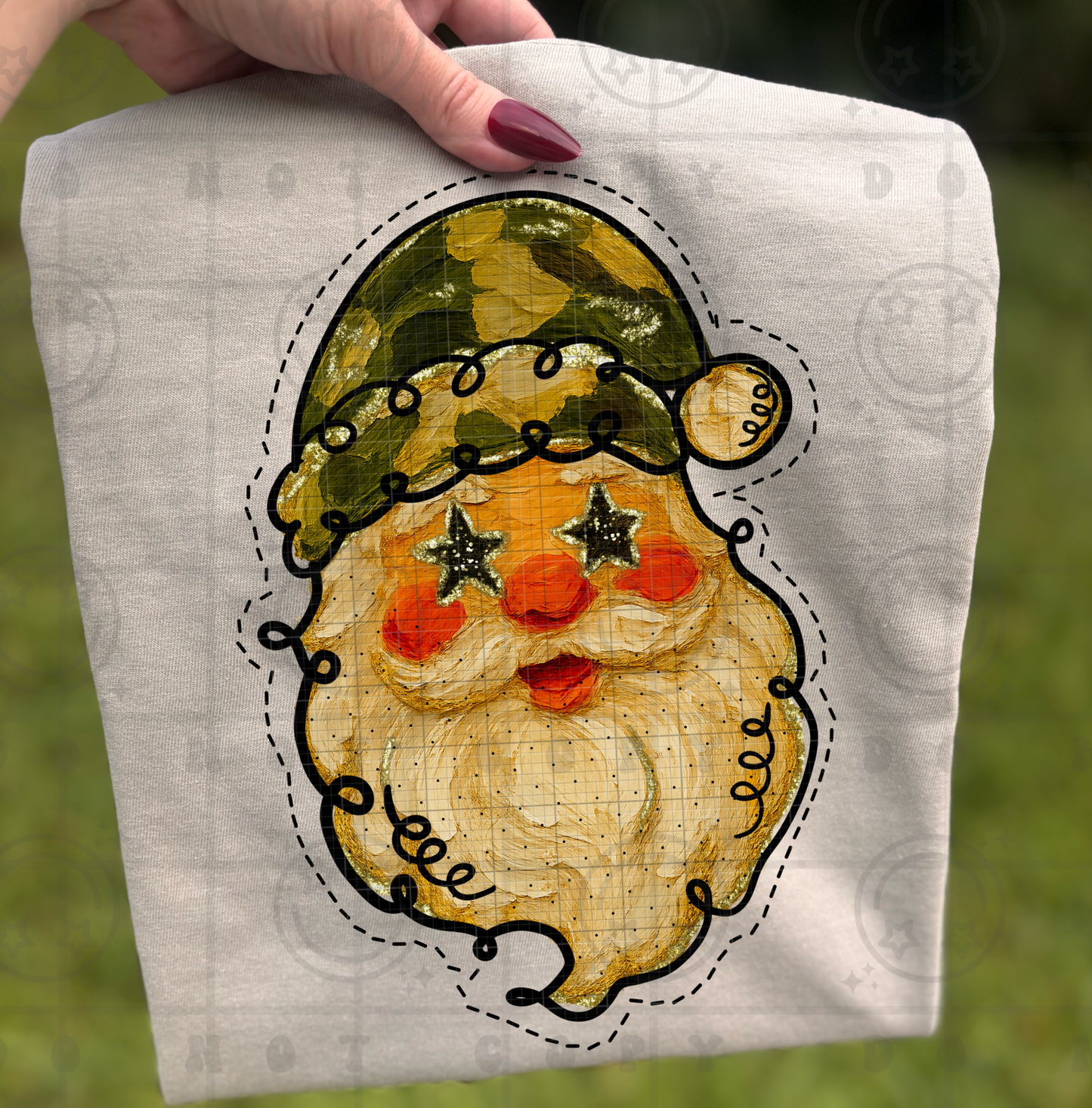 6544 - Camo Santa *DTF Transfer