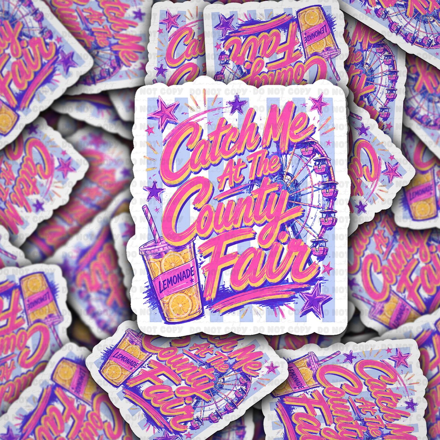 DS 3207 - Catch Me At The Country Fair Die Cut sticker