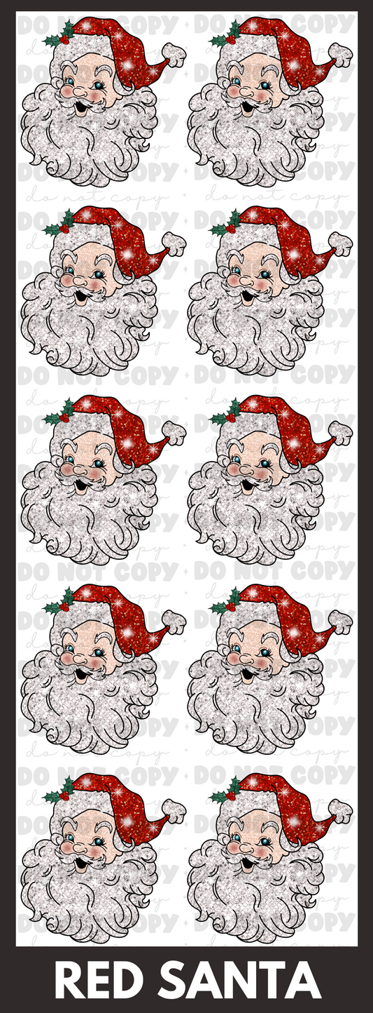Premade Red Santa Christmas Gang Sheet 22x60
