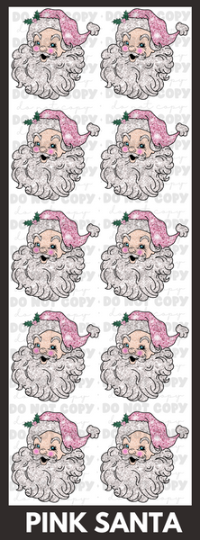Premade Pink Santa Christmas Gang Sheet 22x60