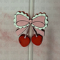 Cherry with bow straw topper