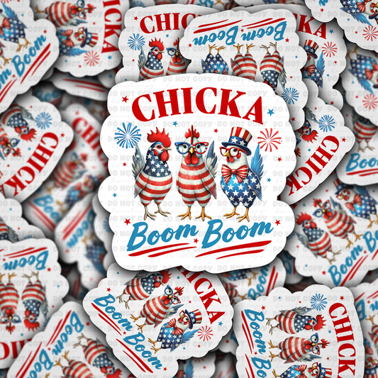 DC 1882 -Chicka boom boom Die Cut Sticker