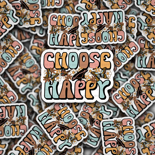 DS 2335 - Choose happy Die Cut Sticker