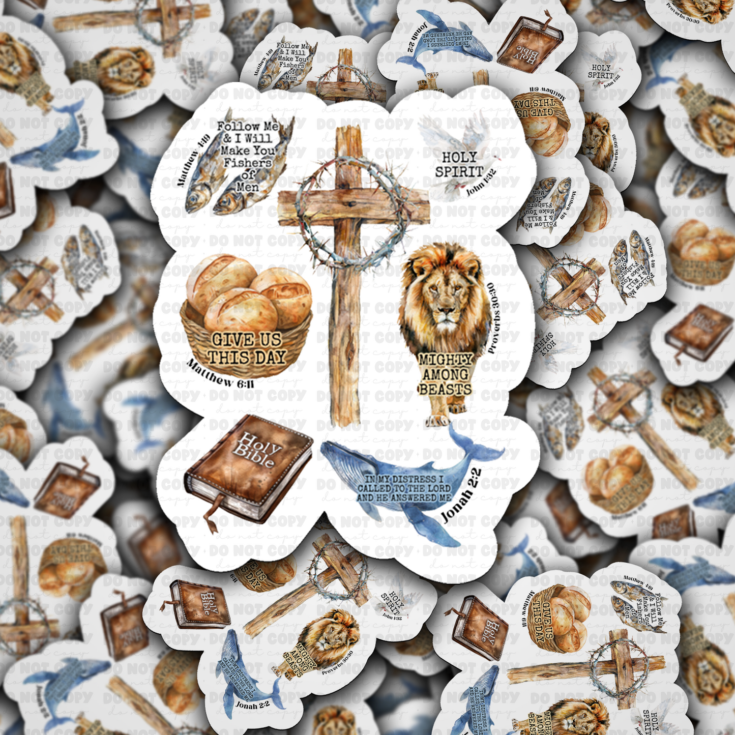 DC 1818 - Christian Collage Die Cut Sticker