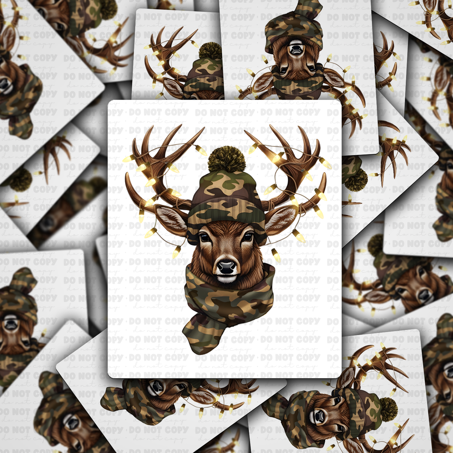 DC 2310 - Camo deer Die Cut Sticker