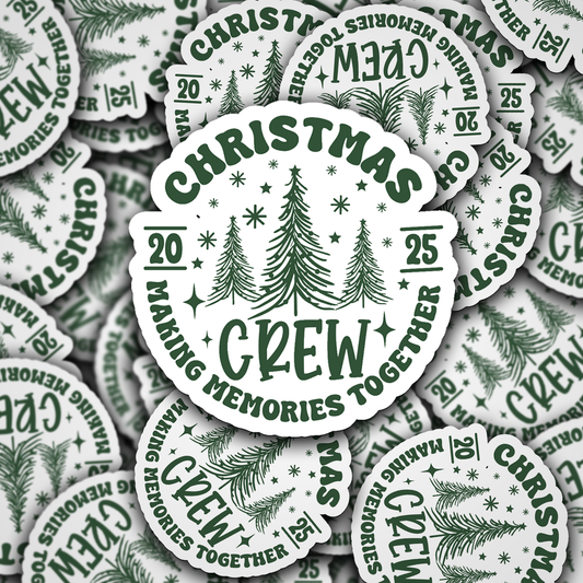 DC 2164 - Christmas Crew 2025 Die Cut Sticker