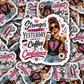 DS 3209 - Coffee Confidence Die Cut sticker