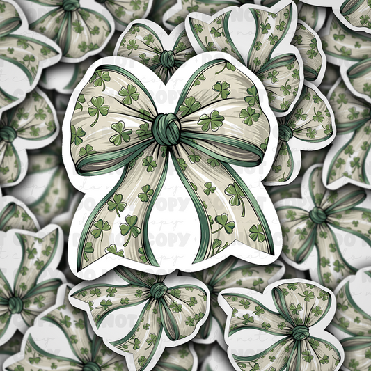 DC 1300 St Patrick's day coquette bow - die cut sticker