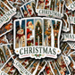 DS 3353 - Merry Christmas Santa & Snowman Die Cut sticker