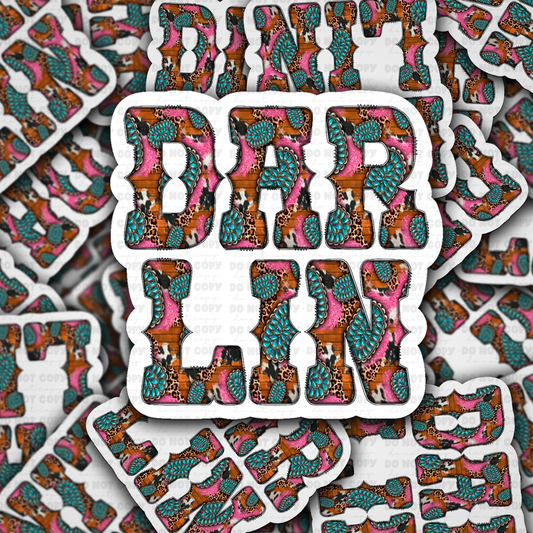 DS 2933 - Western Darlin Die Cut sticker