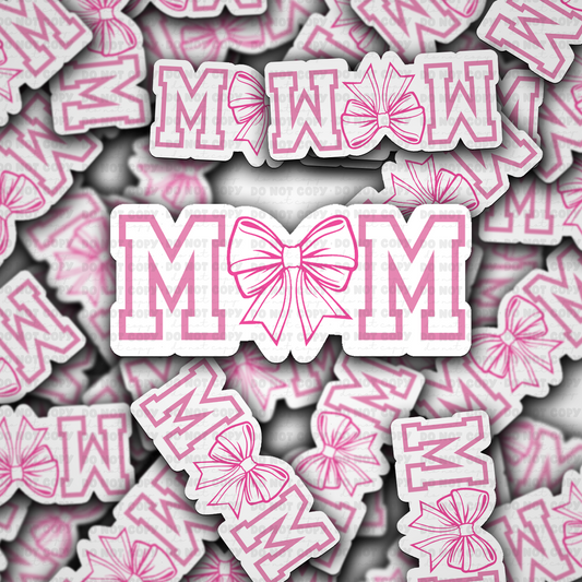 DS 2837 - Mom with coquette bow Die Cut sticker